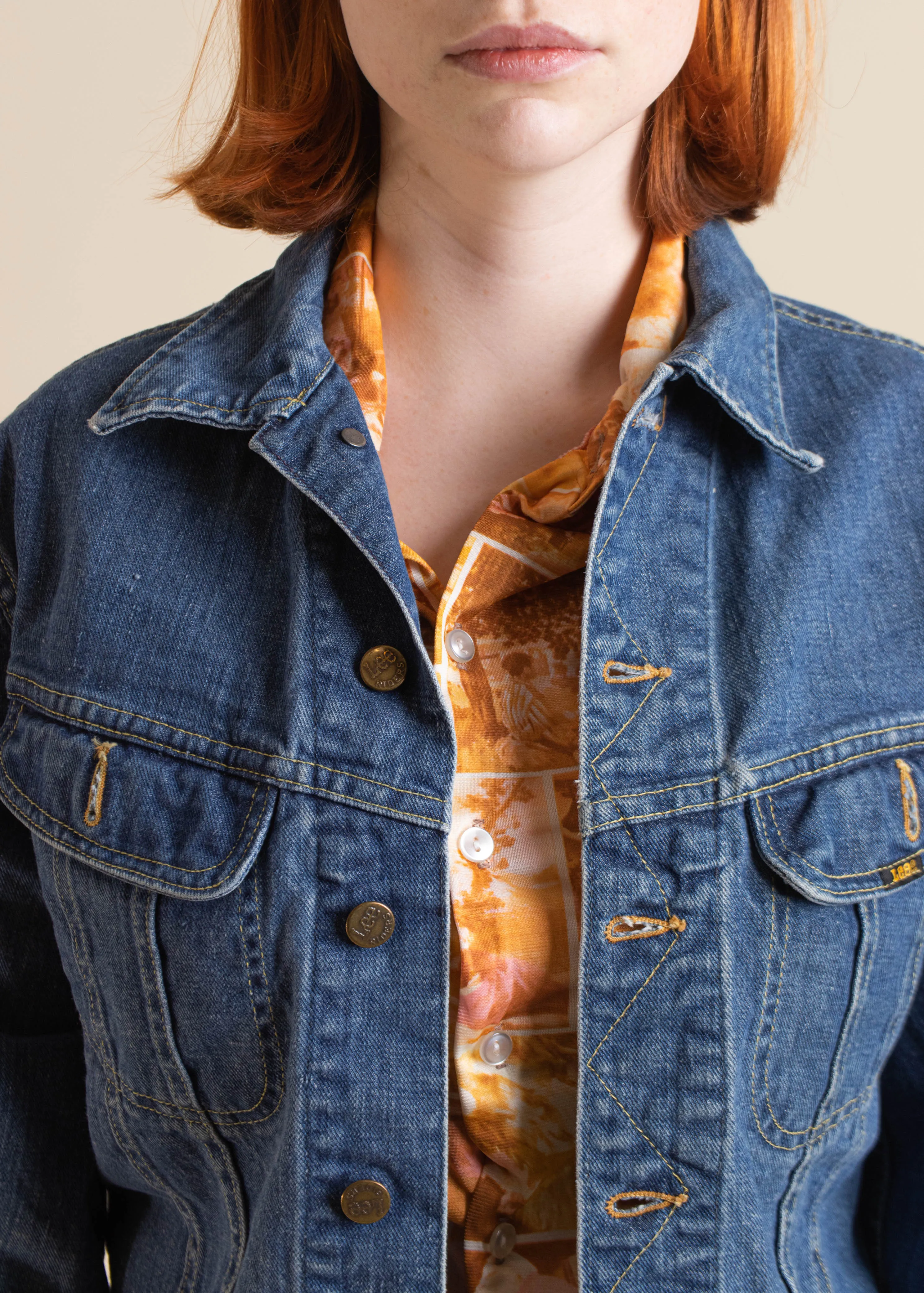 1970s Lee Riders Trucker Denim Jacket Size XS/S