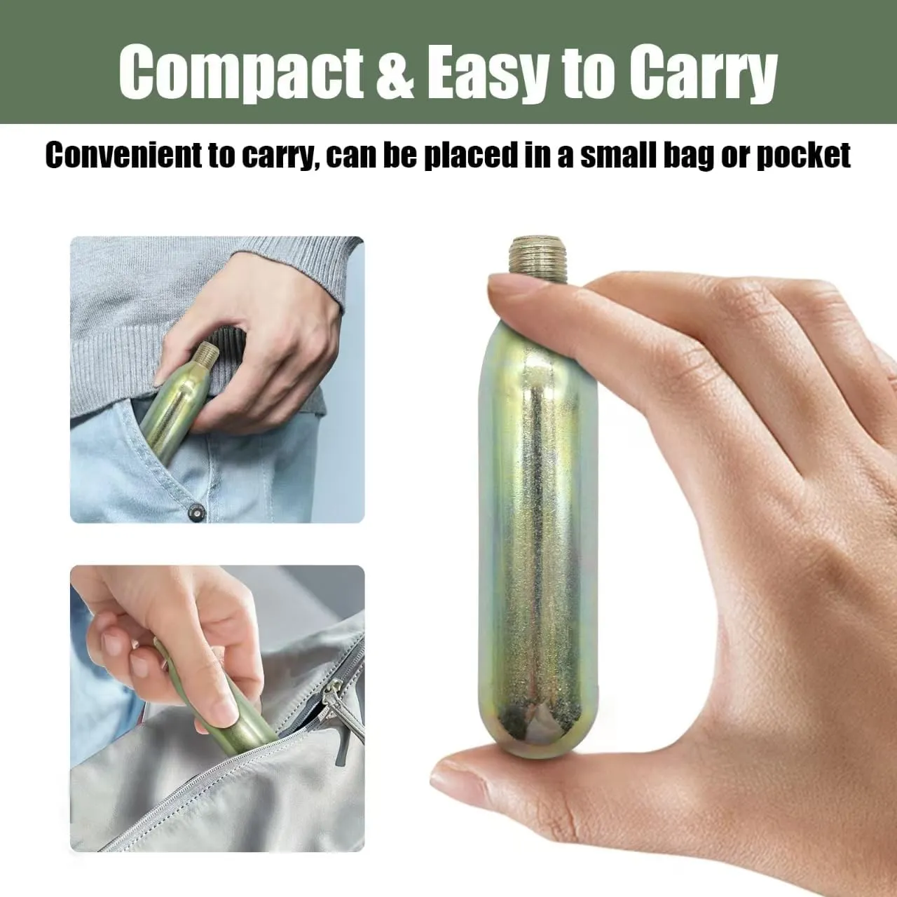 24 Gram CO2 Cartridge for Life Vest, Auto/Manual PFD Life Jacket Rearming Kit, Metal Cartridge for Life Jacket CO2 Cartridges, 24 Gram Co2 Cartridge 1/2 Thread for Life Jacket