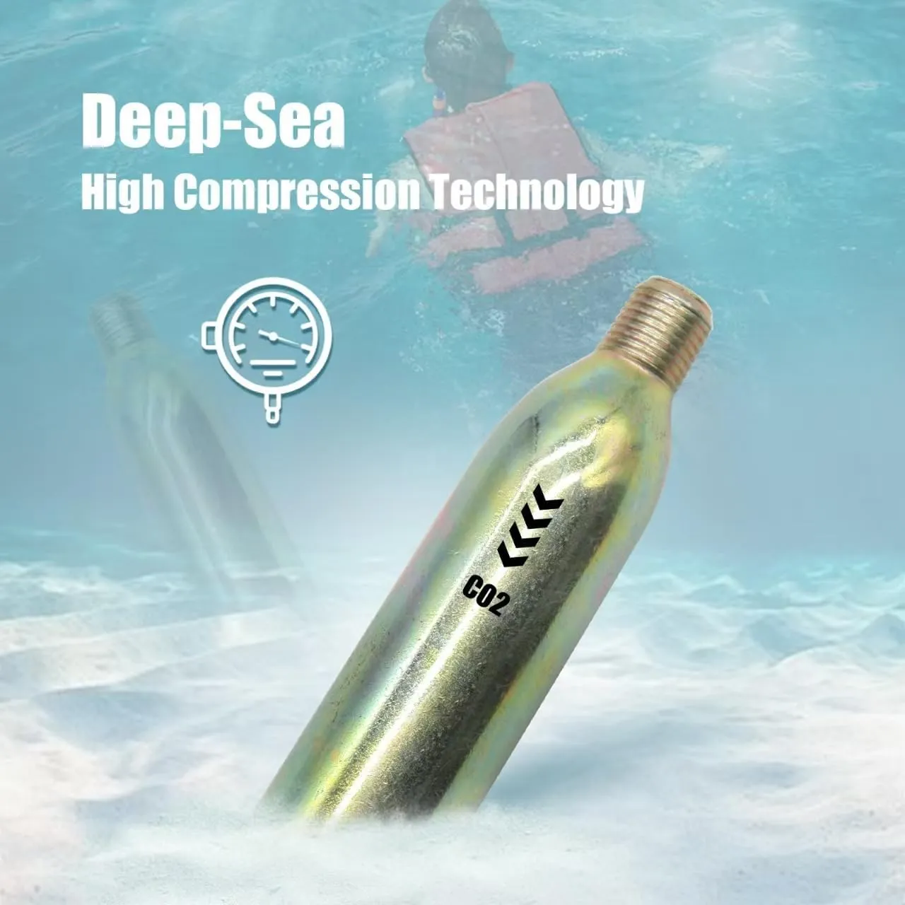 24 Gram CO2 Cartridge for Life Vest, Auto/Manual PFD Life Jacket Rearming Kit, Metal Cartridge for Life Jacket CO2 Cartridges, 24 Gram Co2 Cartridge 1/2 Thread for Life Jacket