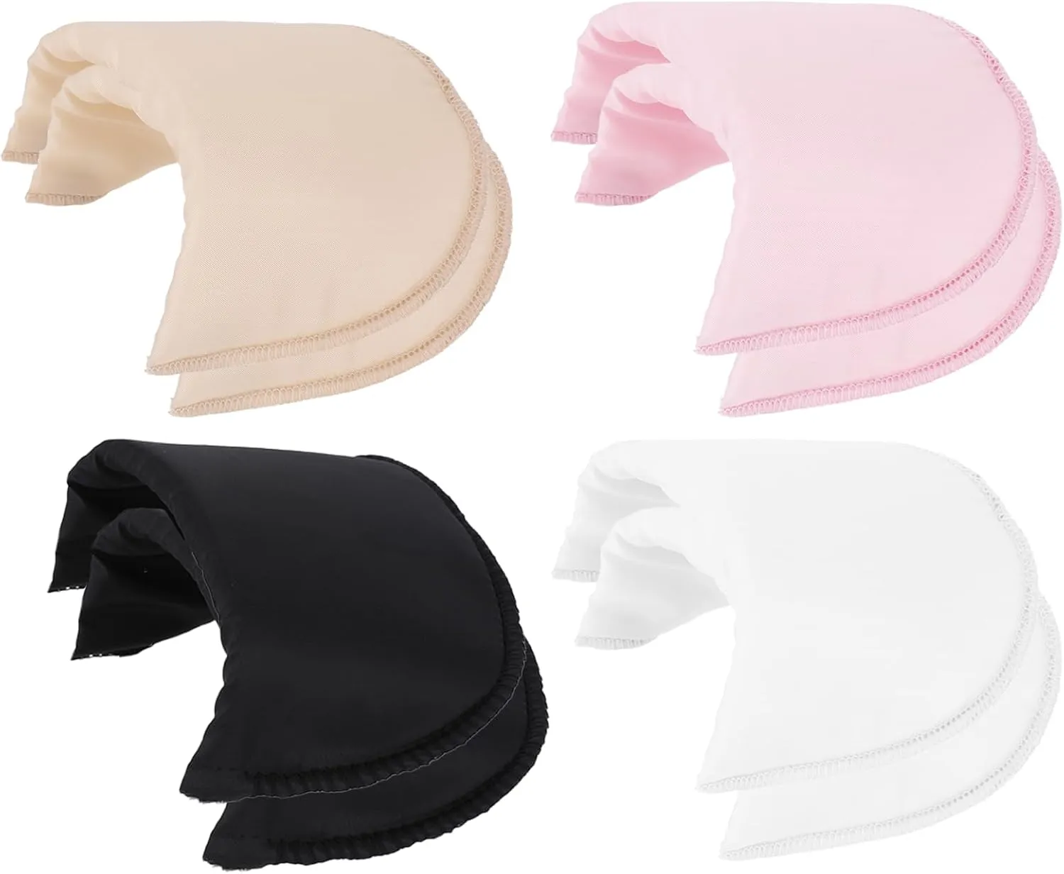4 Pairs Sponge Shoulder Pads for Womens Bra Strap Pads for Shoulders Set-in Shoulder Pads, Shoulder Enhancer Sewing Supplies for Women Men Round Shoulders Blazer T-Shirt 4 Colors