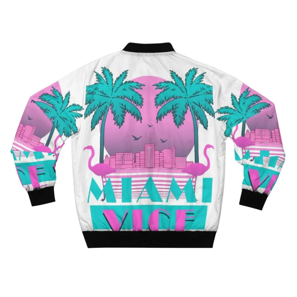 80s Miami Vice Retro Bomber Jacket