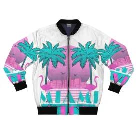 80s Miami Vice Retro Bomber Jacket