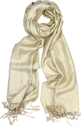 Achillea Sparkling Metallic Pashmina Shawl Wrap Scarf for Wedding Evening Dress