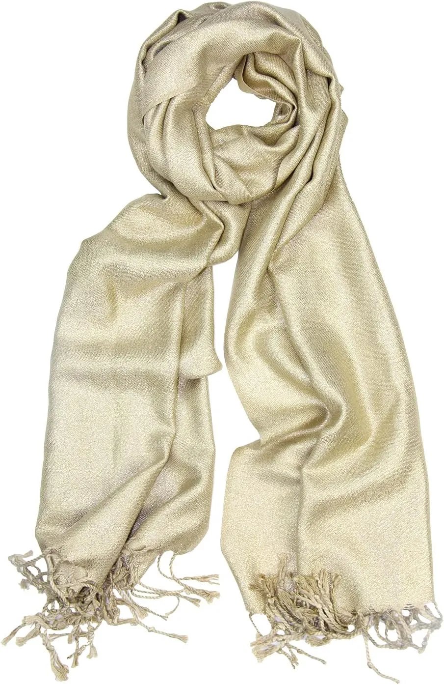 Achillea Sparkling Metallic Pashmina Shawl Wrap Scarf for Wedding Evening Dress