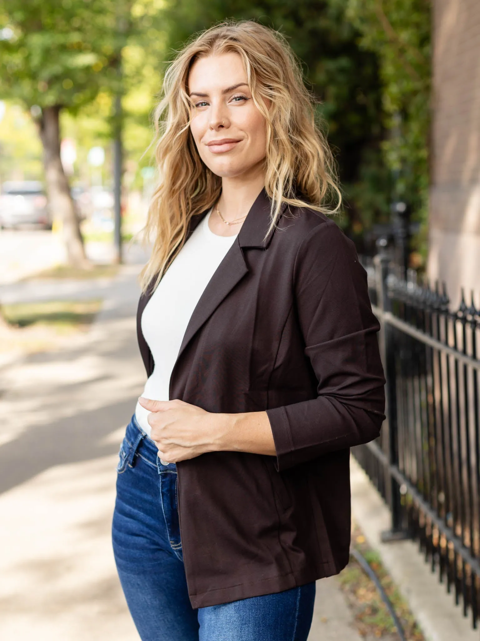 Allie Rose Easy Everyday Ponte Blazer