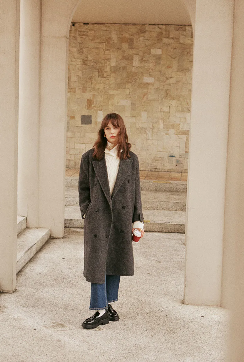 Allister Oversized Wool Coat - Charcoal