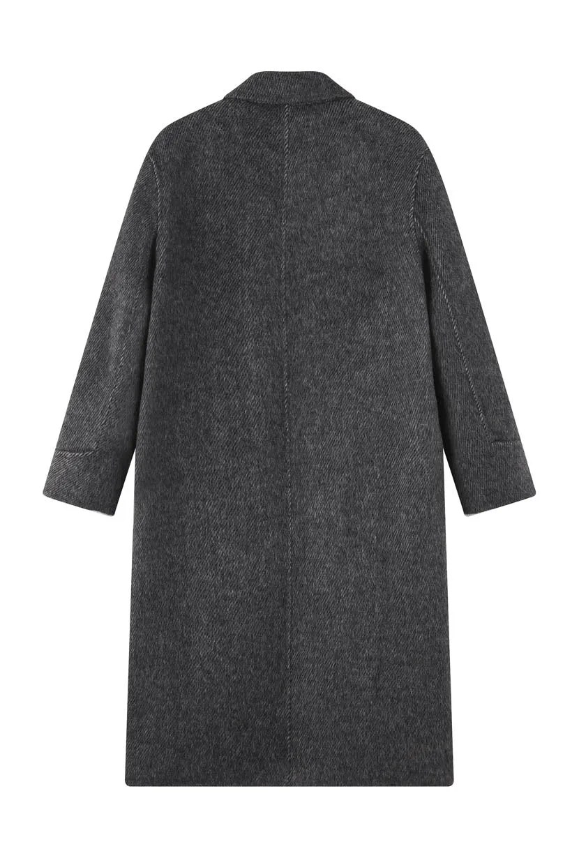 Allister Oversized Wool Coat - Charcoal