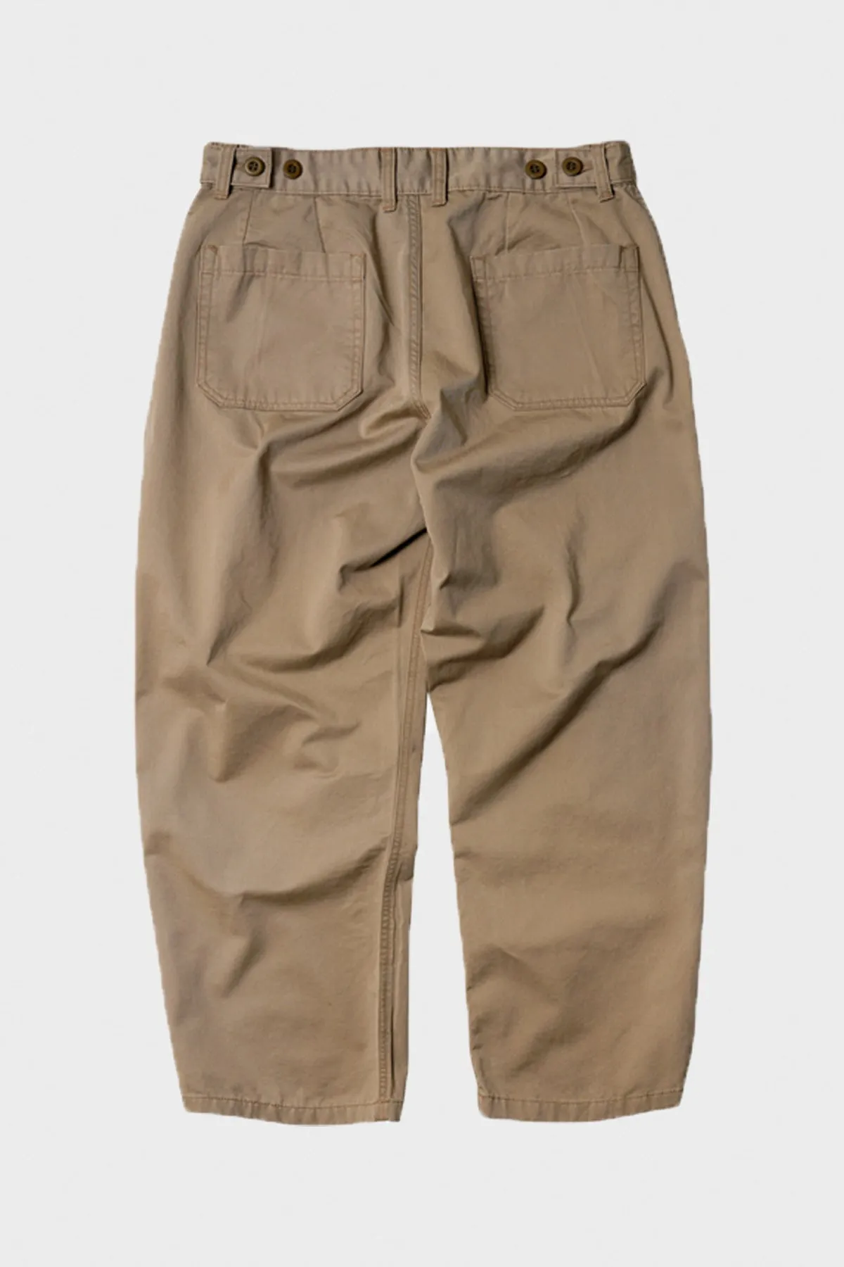 Chino Wide Fatigue Pants - Beige