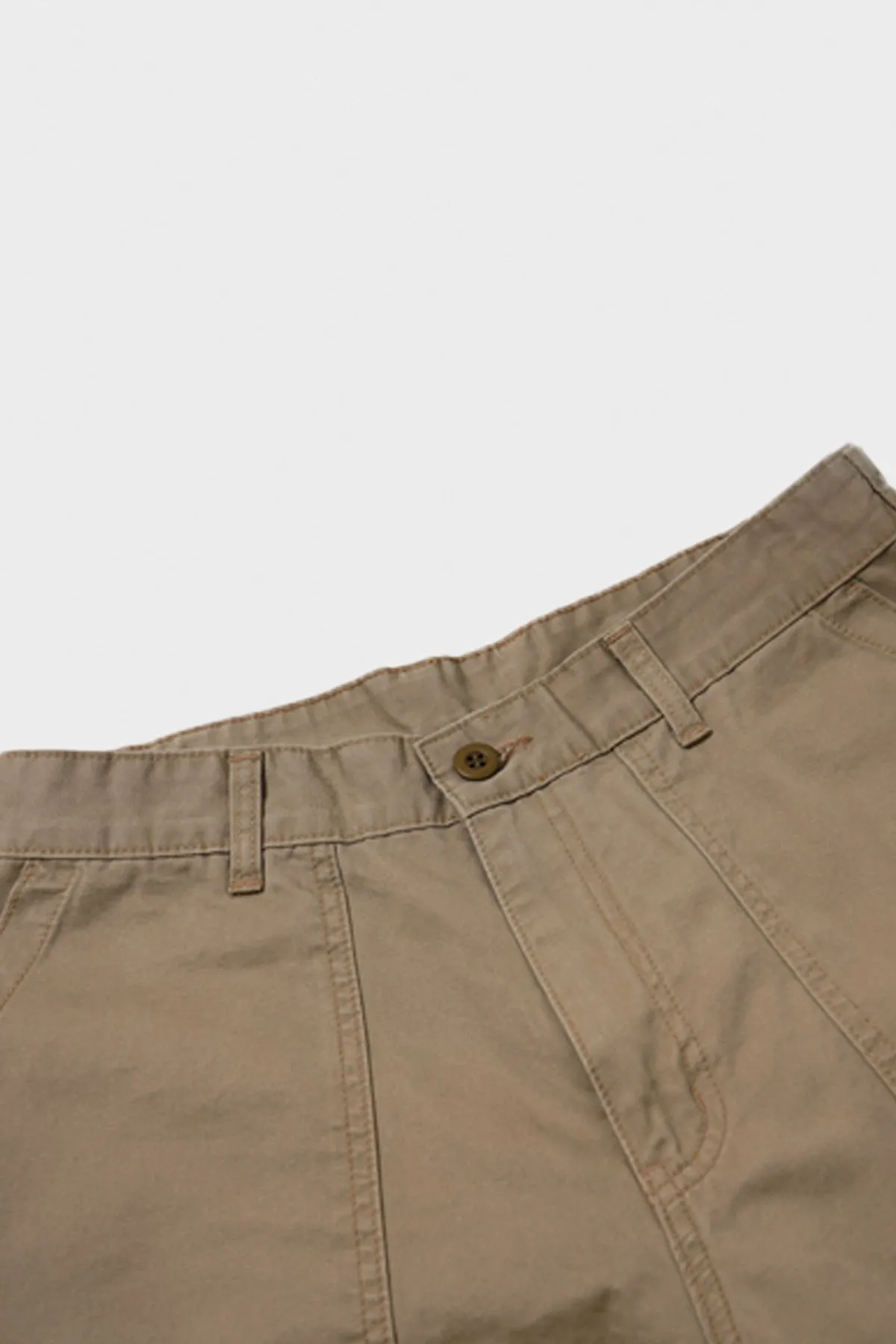 Chino Wide Fatigue Pants - Beige