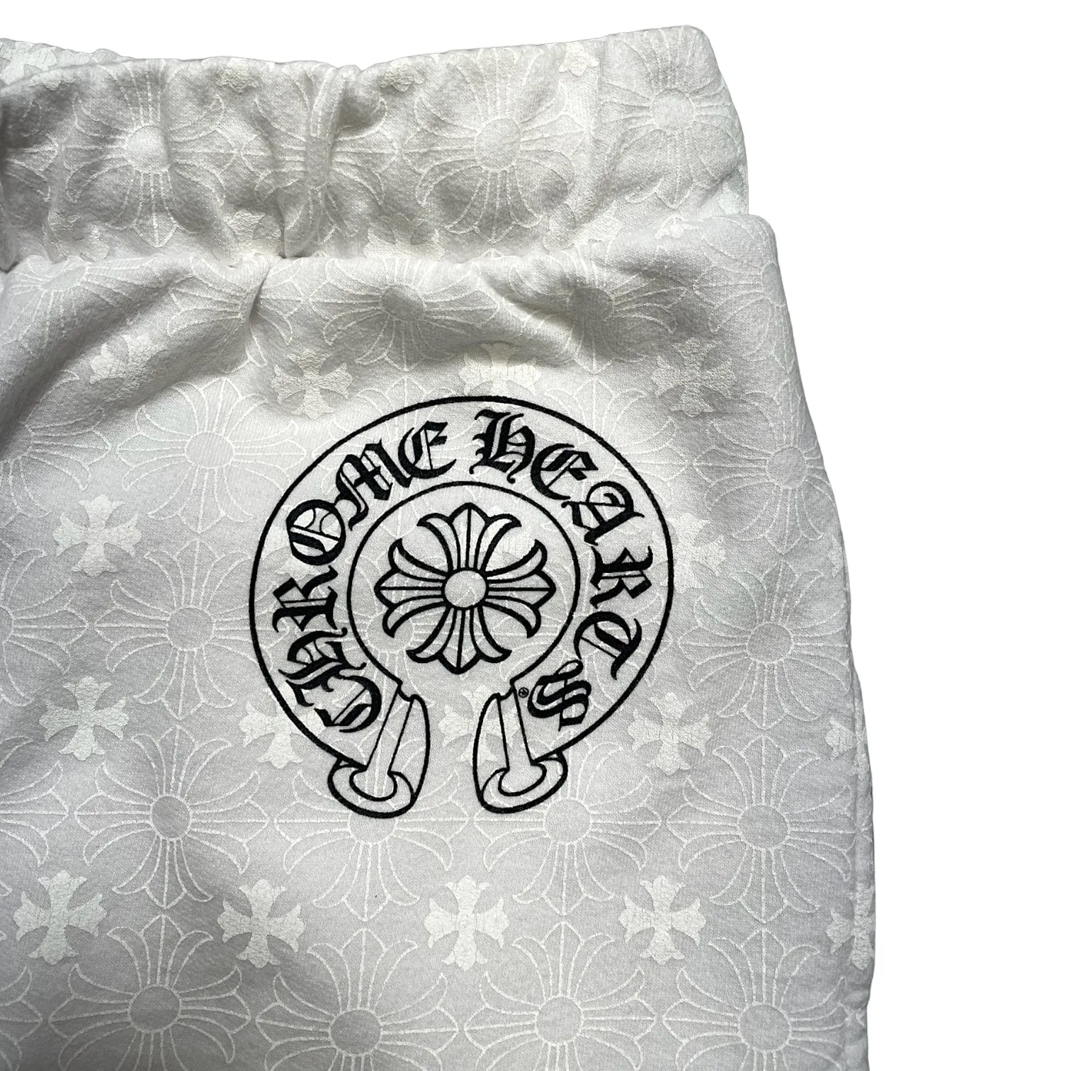 Chrome Hearts All Over Monogram Horseshoe Logo Sweatpants White Pre-Owned