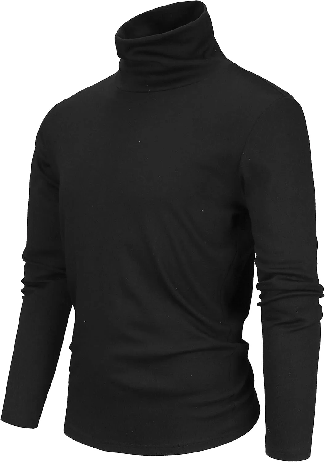 Derminpro Men's Slim Fit Soft Turtleneck Long Sleeve Pullover Lightweight T-Shirt