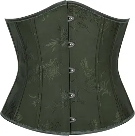 Dreay Womens Vintage Floral Print Underbust Corset Tops Vintage Boned Corset Belt Corset