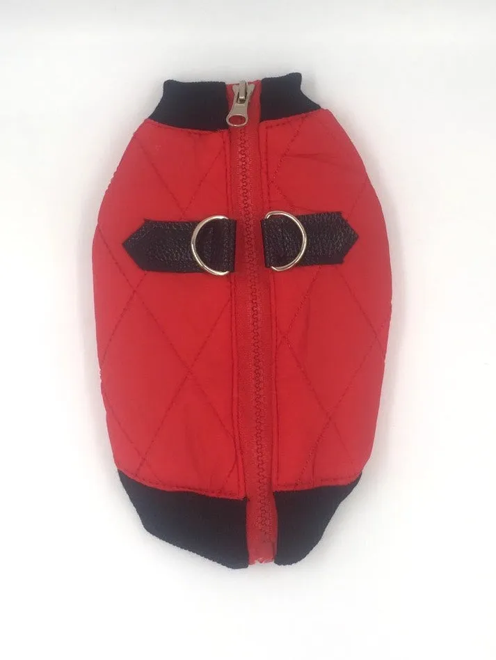 Easy Zip-Back Quilted Spring Jacket with D Rings