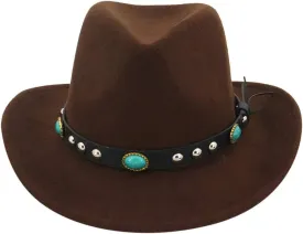 Fedora Hats for Men Women Wide Brim Hat Dress Panama Hats Fall Winter Bowler Hat