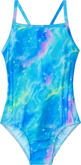Girls Swimsuits One-Piece Bathing Suits Multicolor Kids Sport Summer Beach Swimwear for 2-10 Years Old