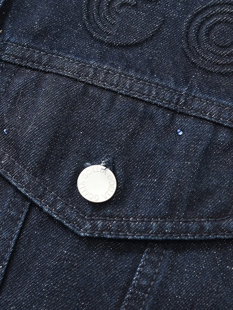 GOELIA X CHRISTINE PHUNG Crop Denim Jacket