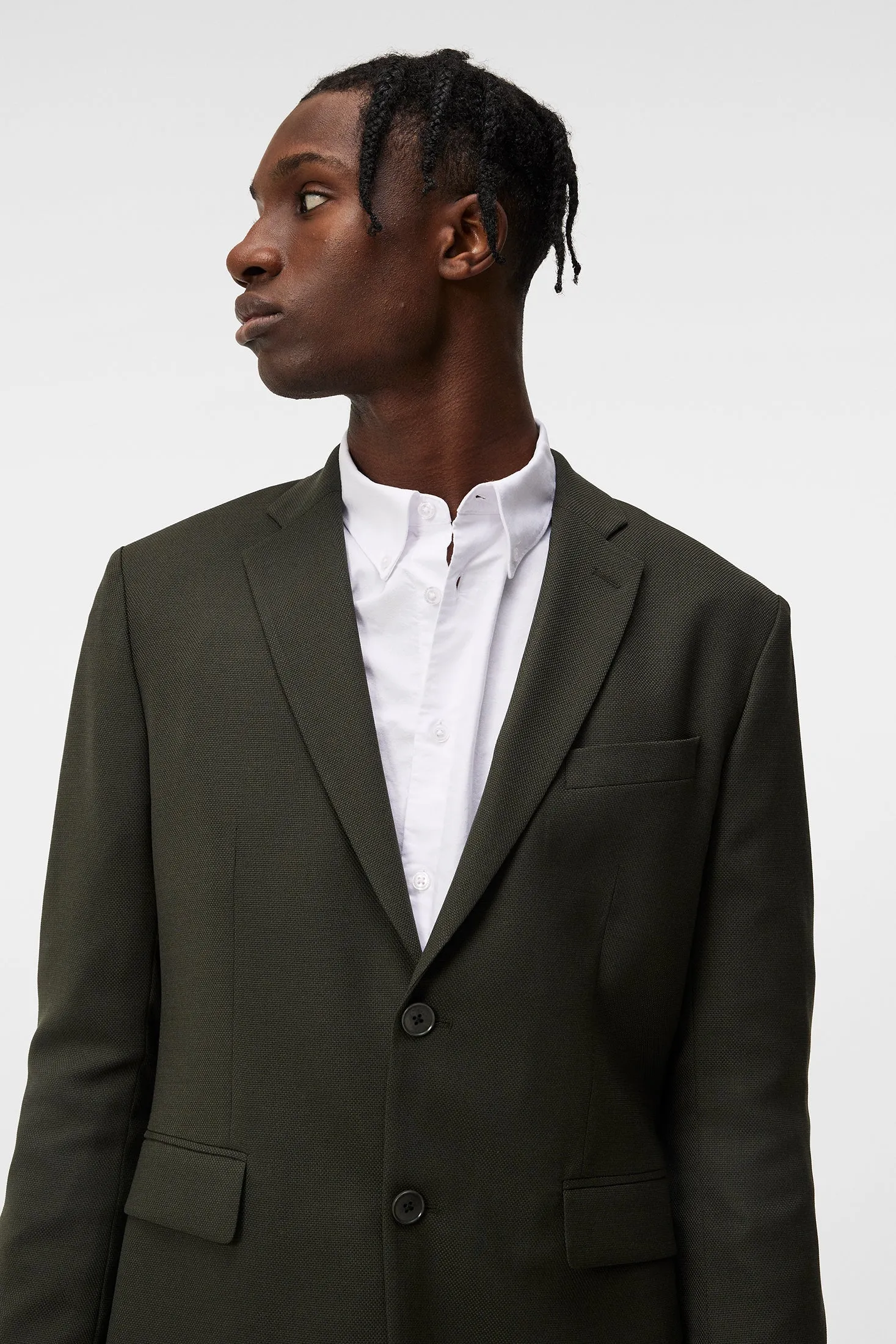 Hopper U Active Hopsack Blazer / Forest Green
