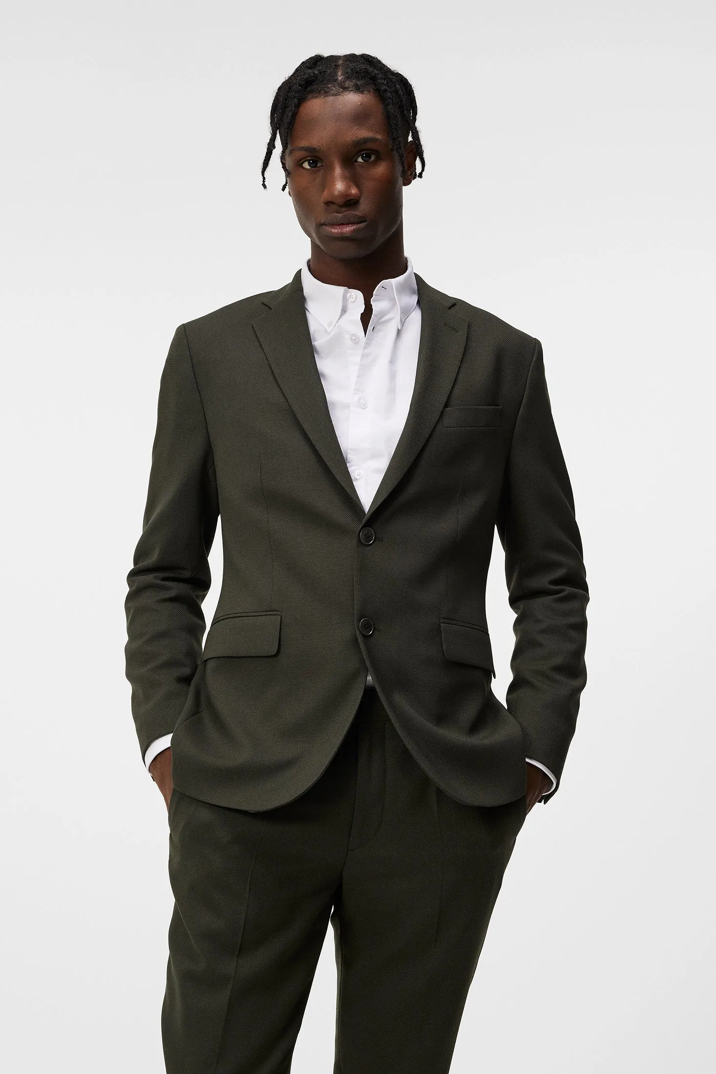 Hopper U Active Hopsack Blazer / Forest Green
