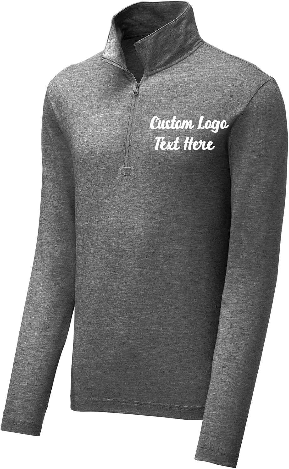 INK STITCH Men ST407 Custom Design Your Own Text logo Stitching Posicharge Tri Blend 1/4 Zip Pullover