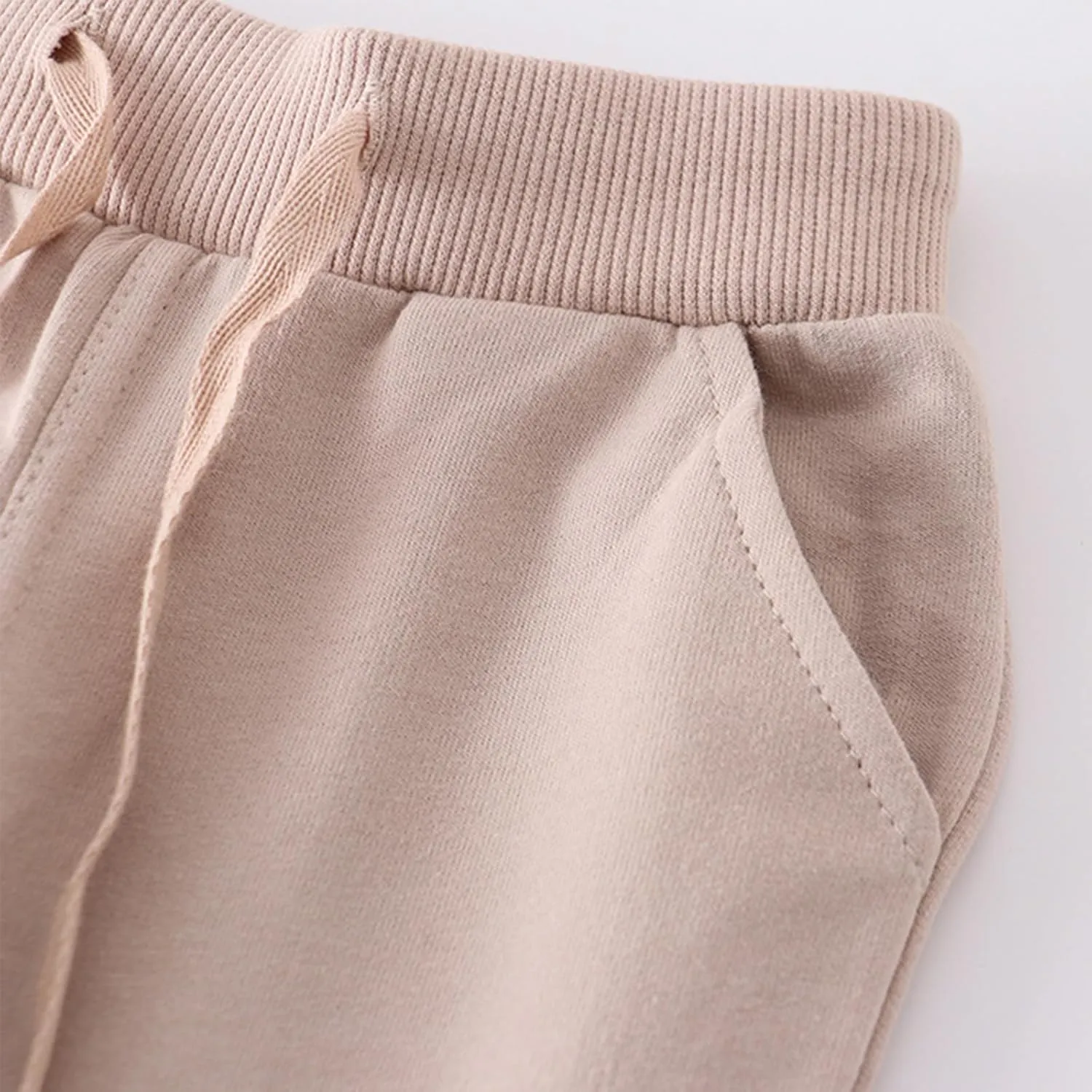 Little Boys Jogger Pants Toddler Boys' Drawstring Elastic Waist Cotton Casual Sweatpants 1PC/ 2 PCS Set