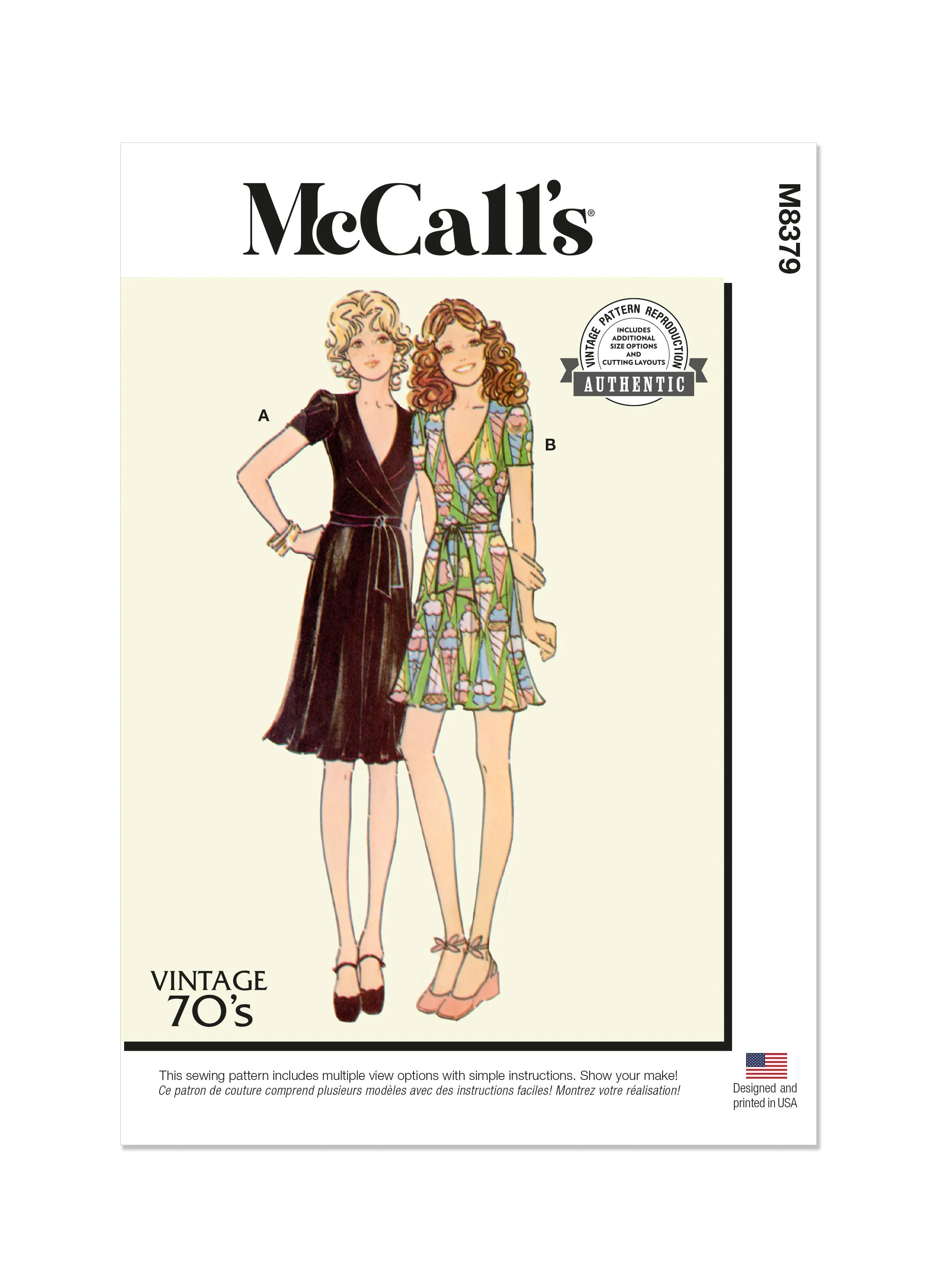 McCall's sewing pattern 8379 Misses' Knit Dress
