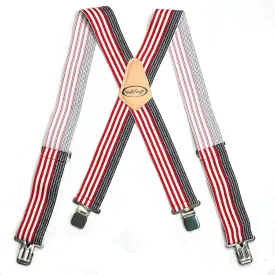 MELOTOUGH Men's Suspenders Fully Elastic 2 inch Wide X back Heavy Duty Work Suspenders