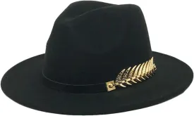 Men's Autumn and Winter Fedora Neutral Wide Brim Jazz Hat Vintage Panama Hat