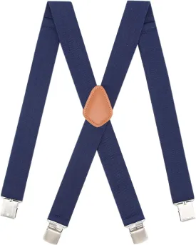 Mens Heavy Duty X- Back Suspenders-Adjustable Size, Long & Elastic Braces