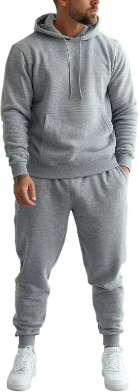 Men's Tacksuit 2-Piece Active Set:Fleece Pullover Sweatshirt and Sweatpants,Jogging Sweatsuit Outfit