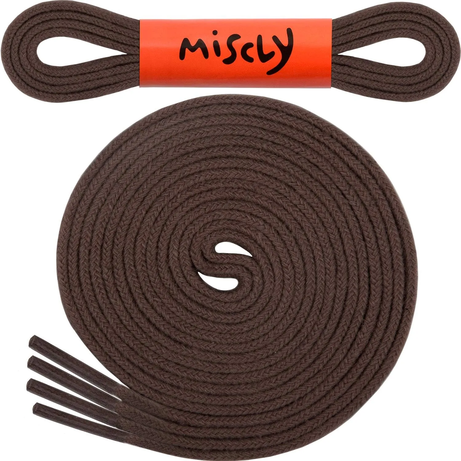 Miscly Flat Dress Shoe laces for Chukka Desert Boot, Dress Shoes and Dress Boots [1 Pair] 3/16 Thin, 100% Cotton