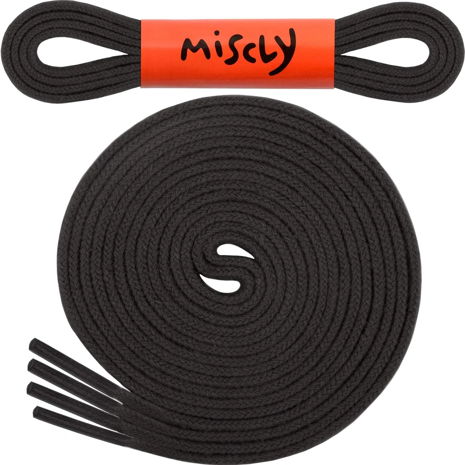 Miscly Flat Dress Shoe laces for Chukka Desert Boot, Dress Shoes and Dress Boots [1 Pair] 3/16 Thin, 100% Cotton