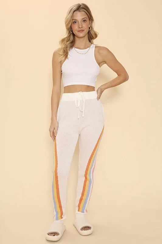 Miss Sparkling Retro stripe joggers