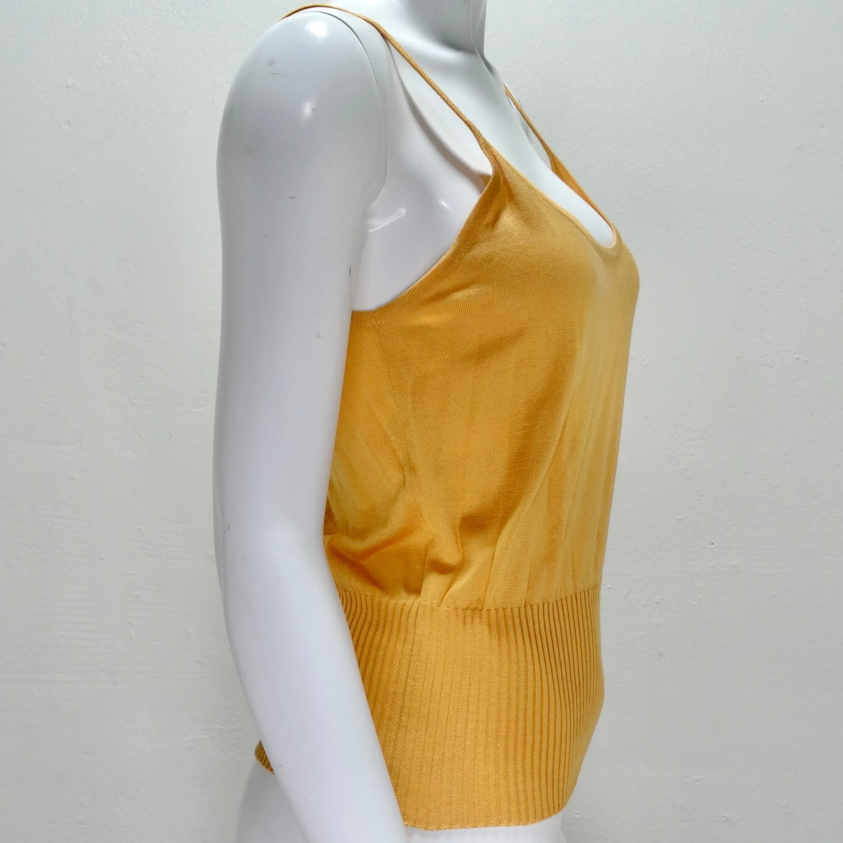 Missoni 1990s Orange Knit Tank