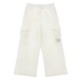 Monnalisa Girl's Panna Ruffled Sweatpants