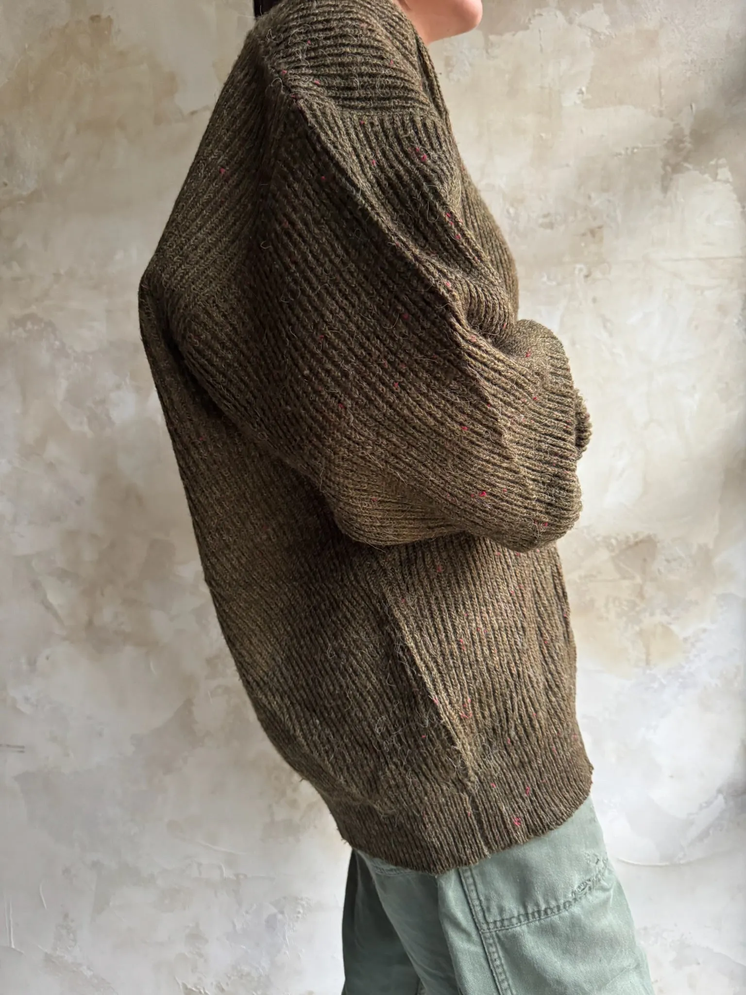 Olive Ribbed Pullover