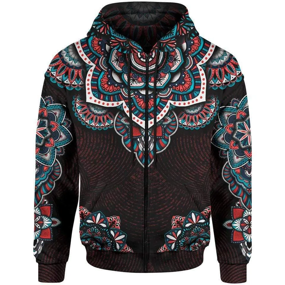 Royal Mandala Zip Hoodie
