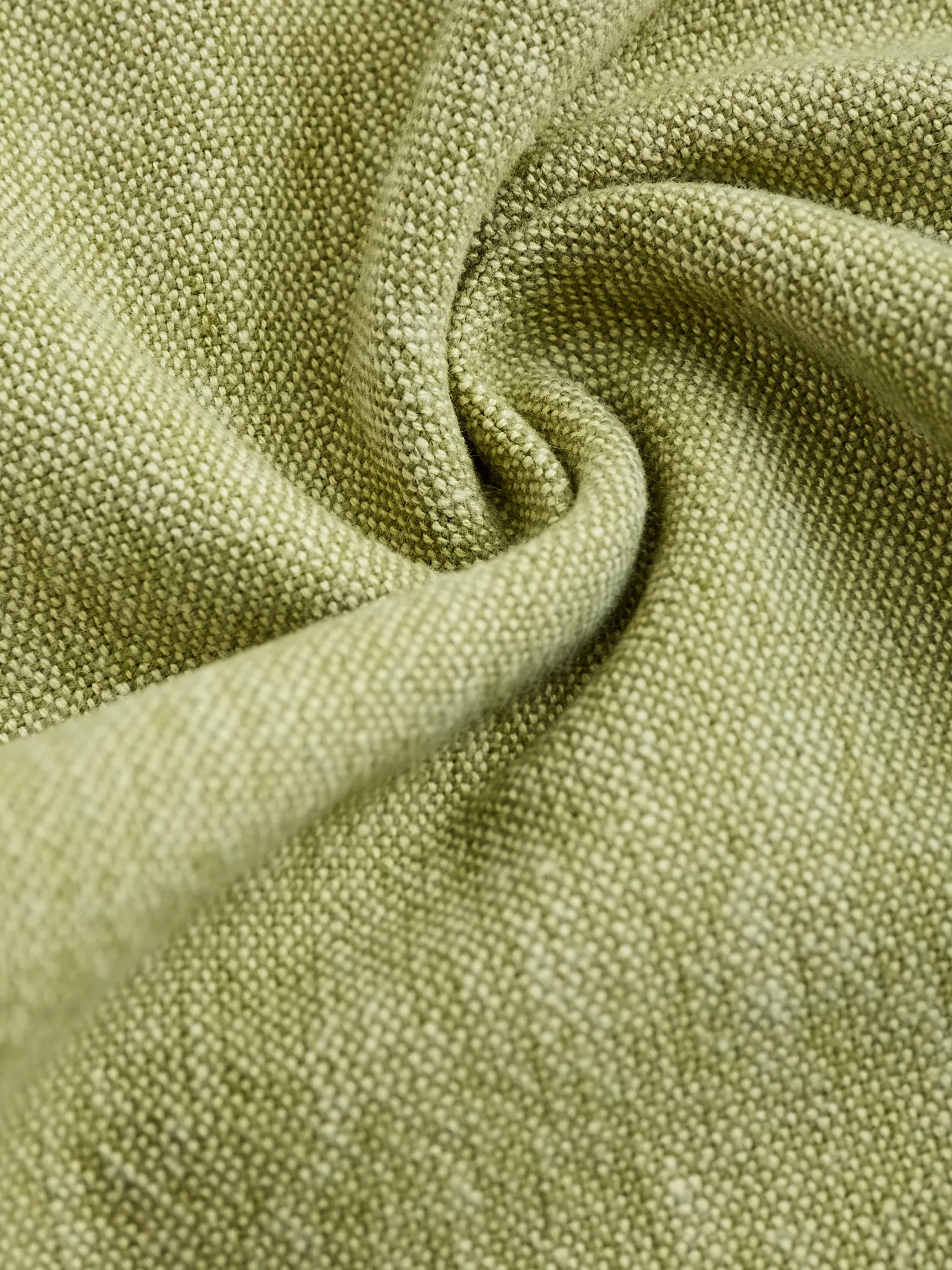 Rustic Plainweave Flat Front Chino in Olive