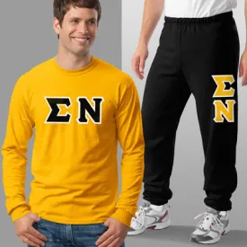 Sigma Nu Long-Sleeve and Sweatpants, Package Deal - TWILL