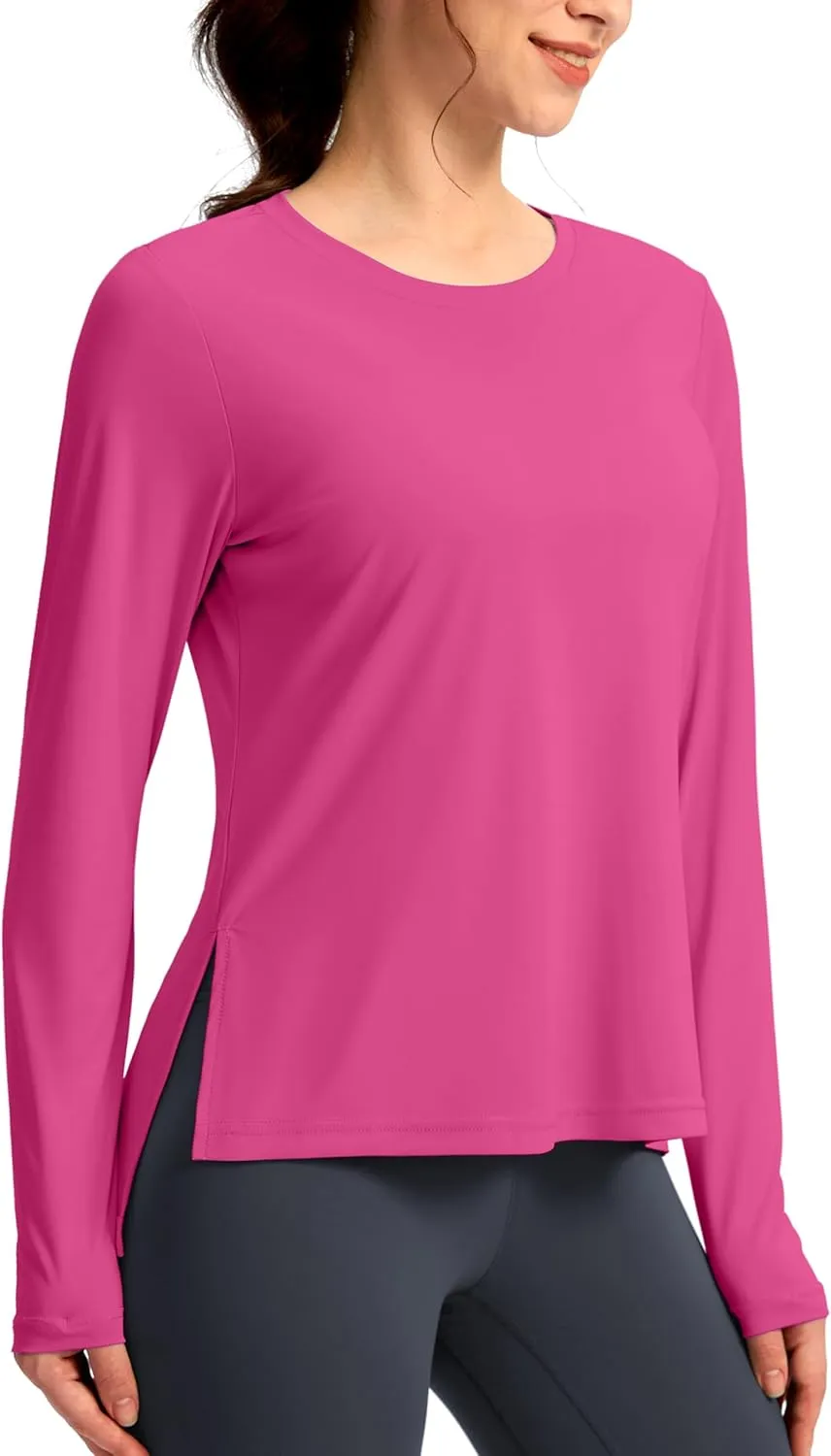 Soothfeel Women's Sun Shirts UPF 50  Long Sleeve UV Protection Workout Hiking Tops Lightweight Quick Dry SPF Outdoor Shirt