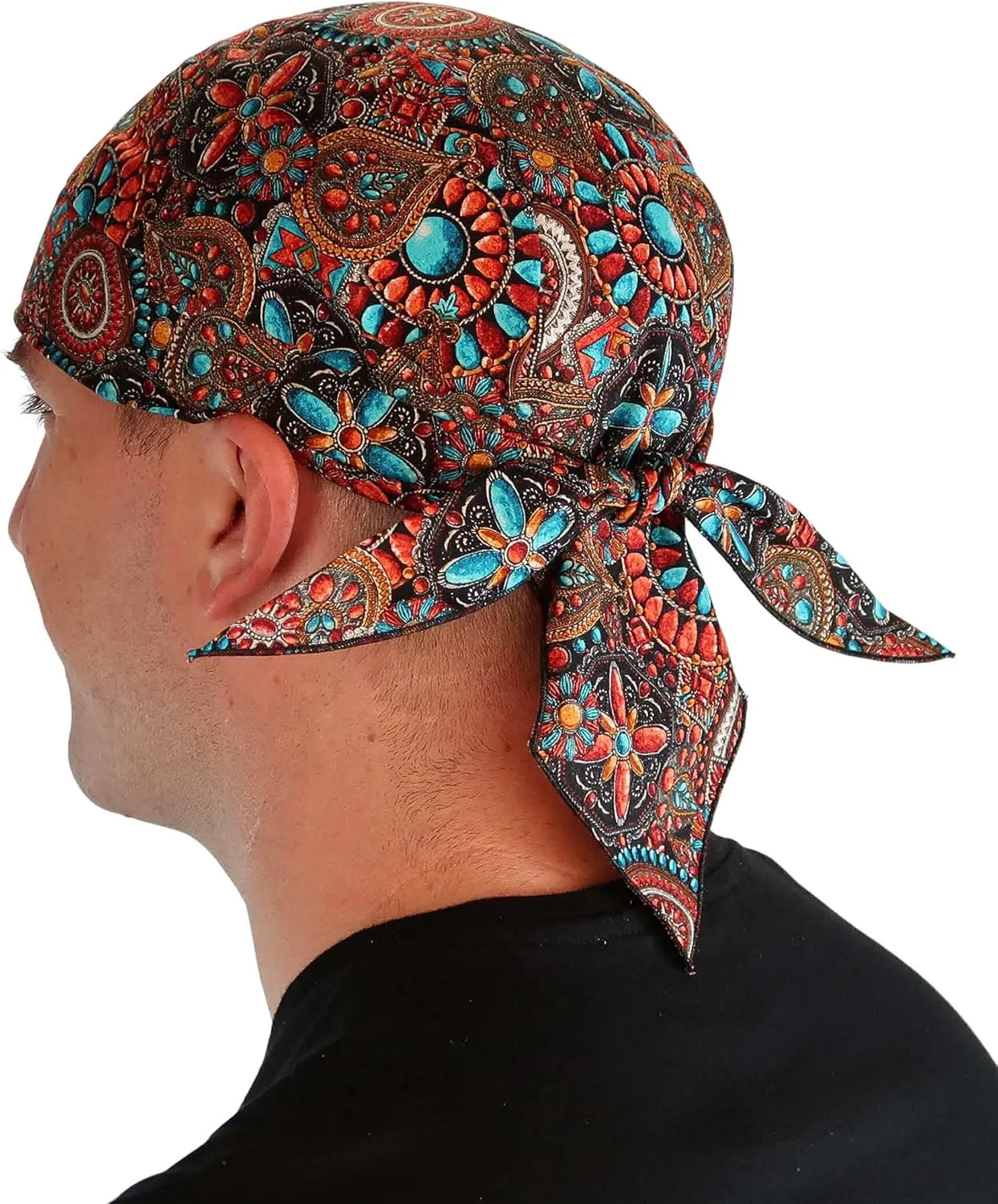Sparkling EARTH - Skull Caps Doo Rags Do Rag Durag Headwrap Head Wraps Skullies - Made in The USA!
