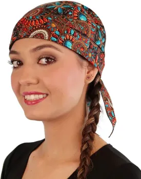 Sparkling EARTH - Skull Caps Doo Rags Do Rag Durag Headwrap Head Wraps Skullies - Made in The USA!