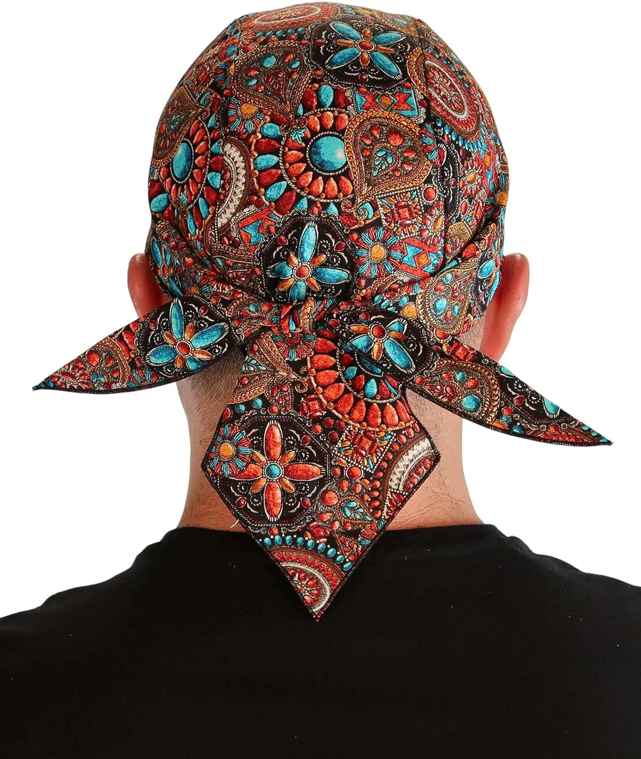 Sparkling EARTH - Skull Caps Doo Rags Do Rag Durag Headwrap Head Wraps Skullies - Made in The USA!