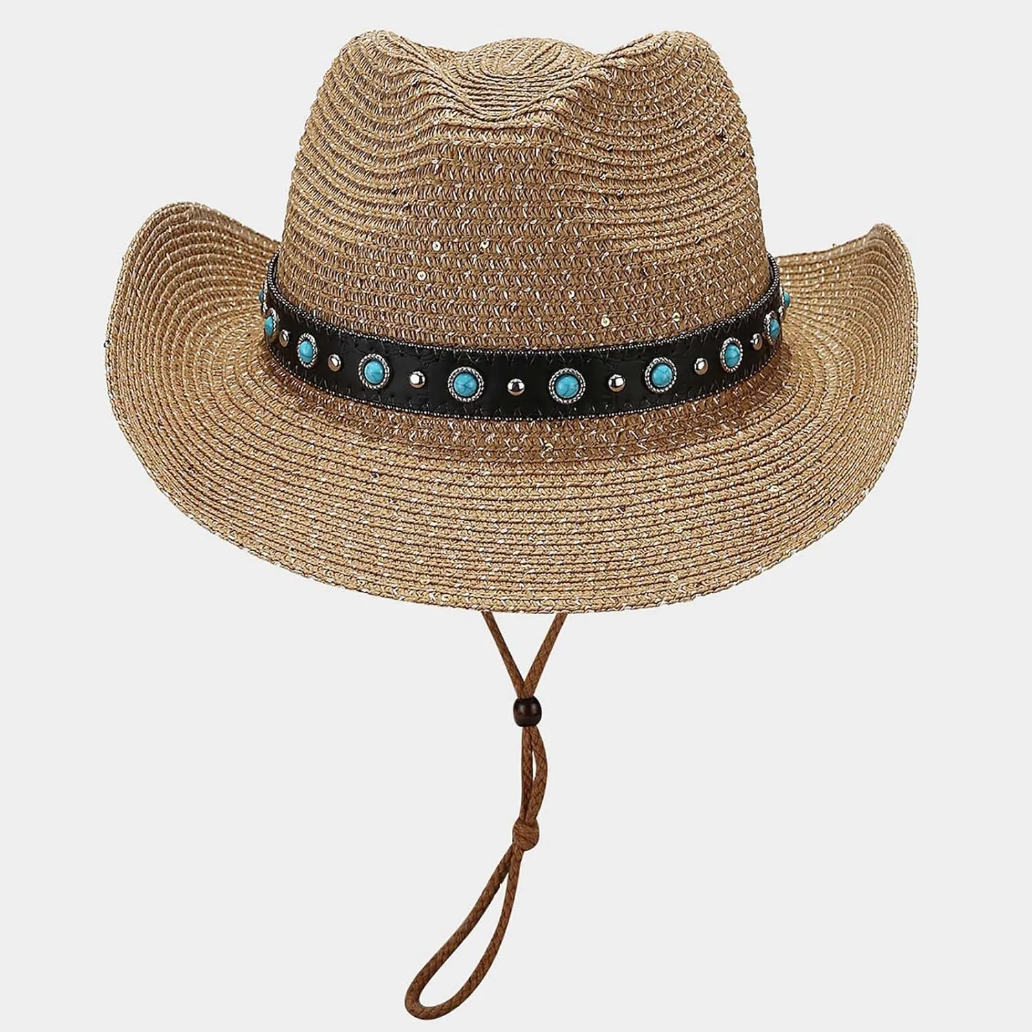 Sun Hats for Women Uv Protection Straw Hat Western Cowboy Hat Summer Panama Hats Ladies Beach Jazz Cap