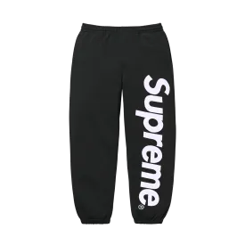 Supreme Satin Appliqué Sweatpant 'Black'