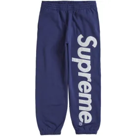 Supreme Satin Appliqu√© Washed Navy Sweatpants