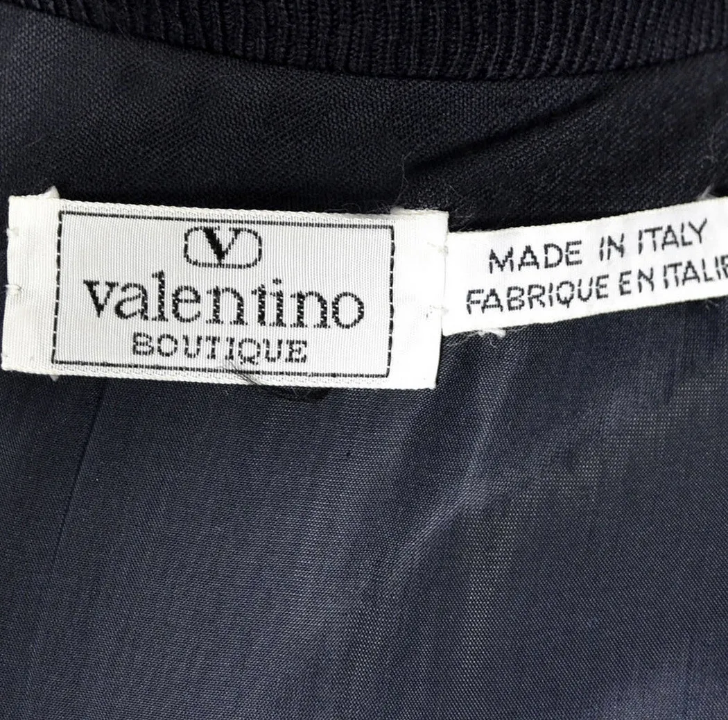 Valentino Vintage Dress 1970s Blue Plaid Wool Mint condition SOLD