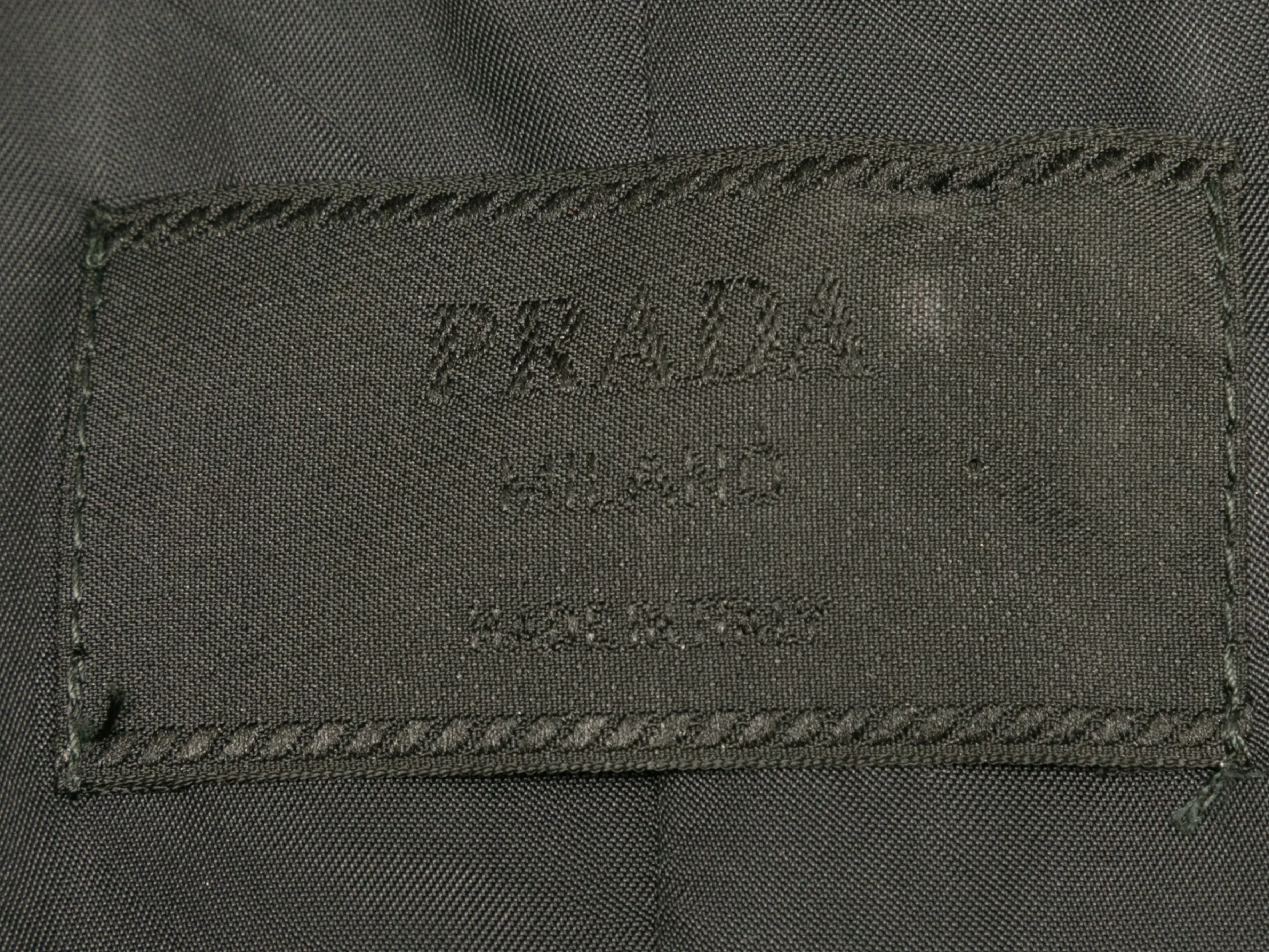 Vintage Black Prada Nylon Belted Jacket Size IT 42