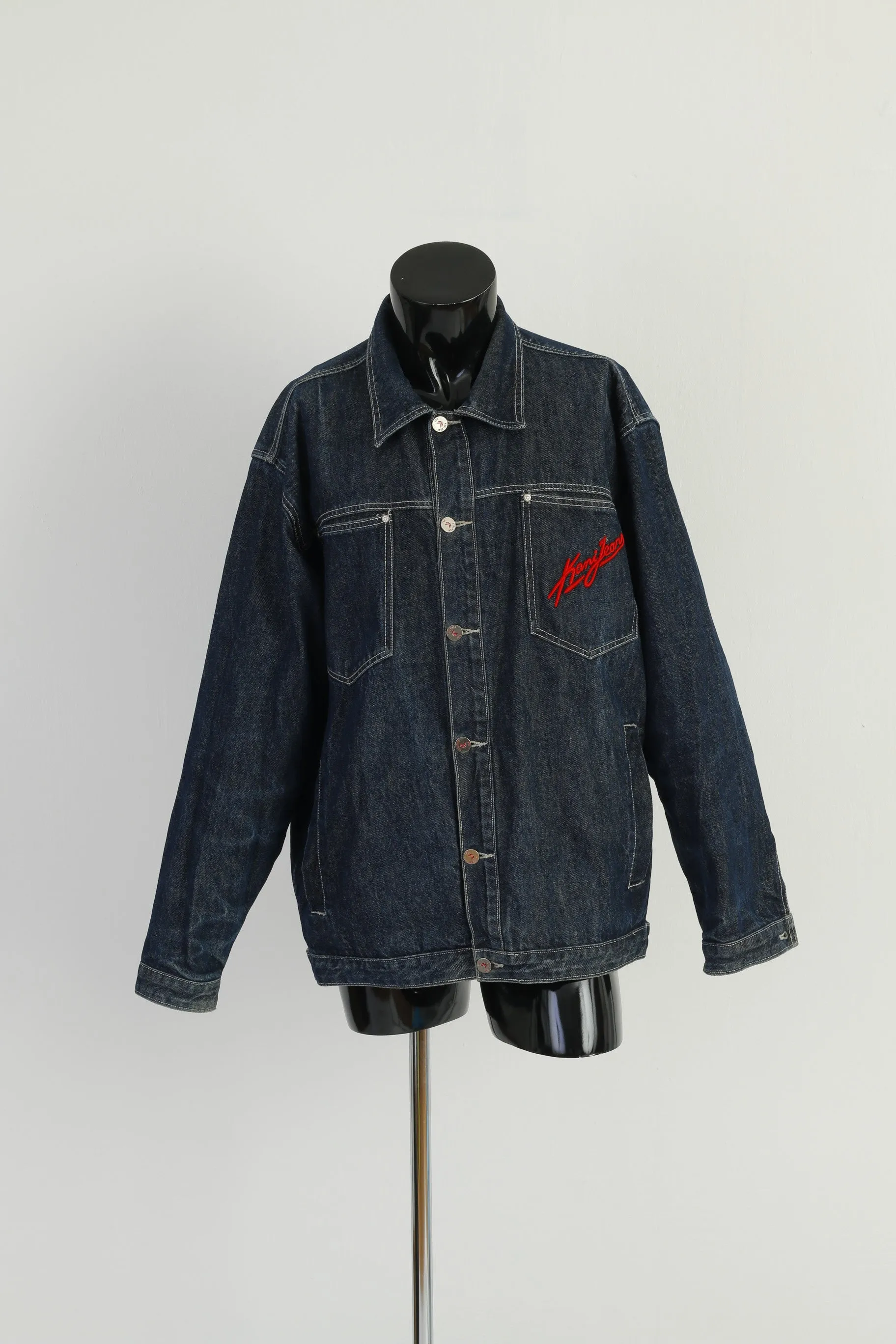 Vintage Karl Kani Denim Jacket  3XL Dark Navy Cotton Hip-Hop Icon