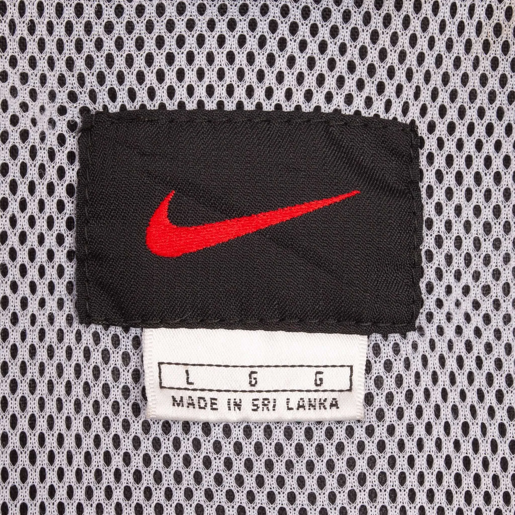 VINTAGE NIKE BLACK PULLOVER WINDBREAKER JACKET 1990S SIZE LARGE
