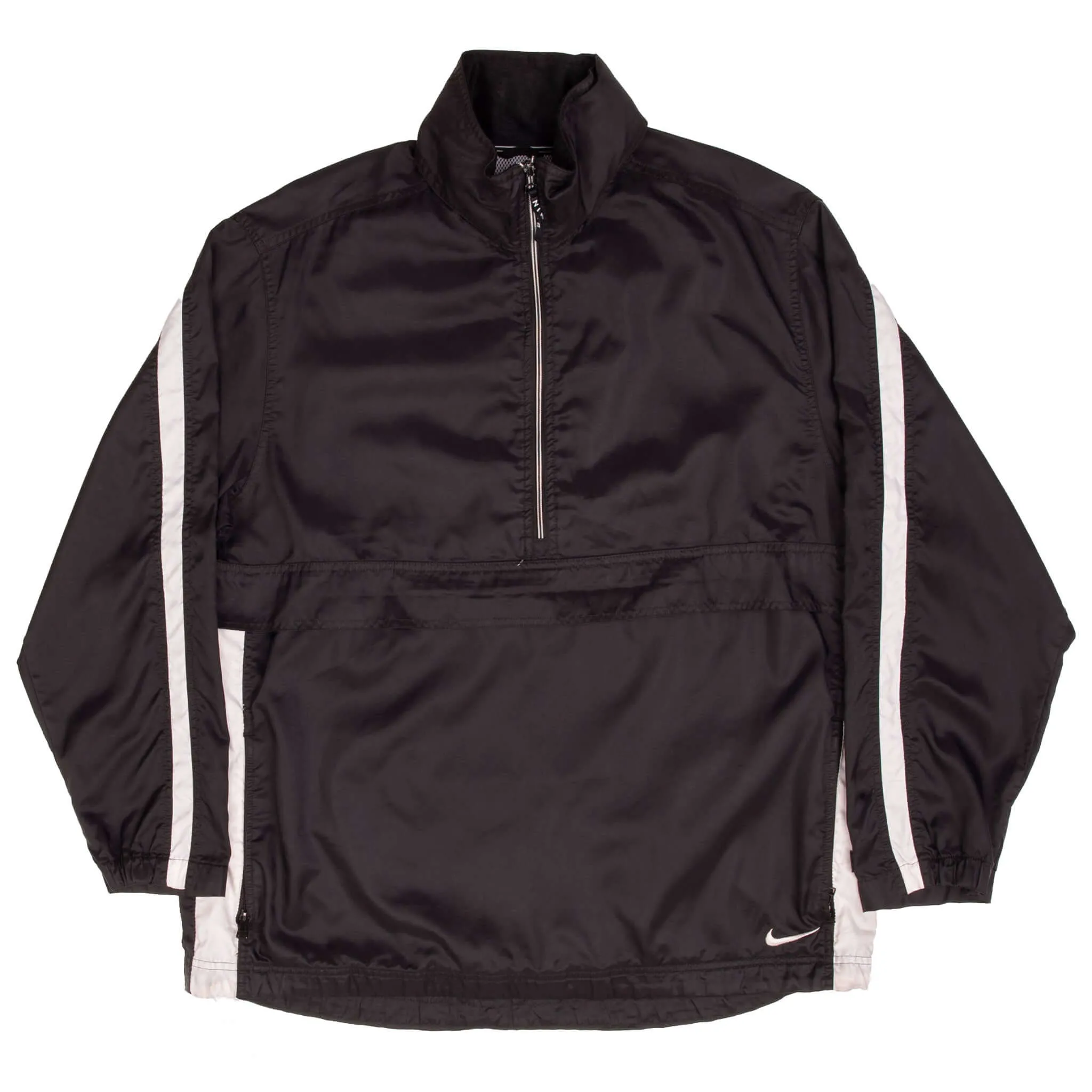 VINTAGE NIKE BLACK PULLOVER WINDBREAKER JACKET 1990S SIZE LARGE